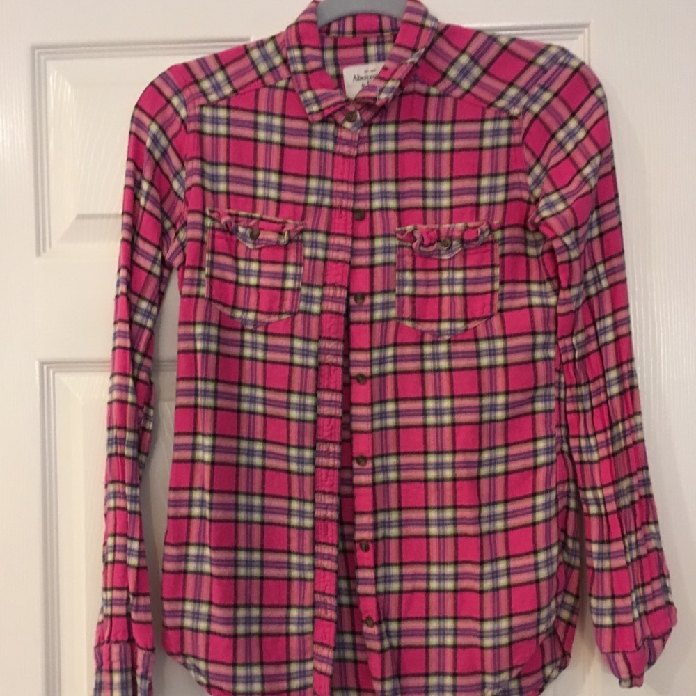 Pink Abercrombie & Fitch Flannel